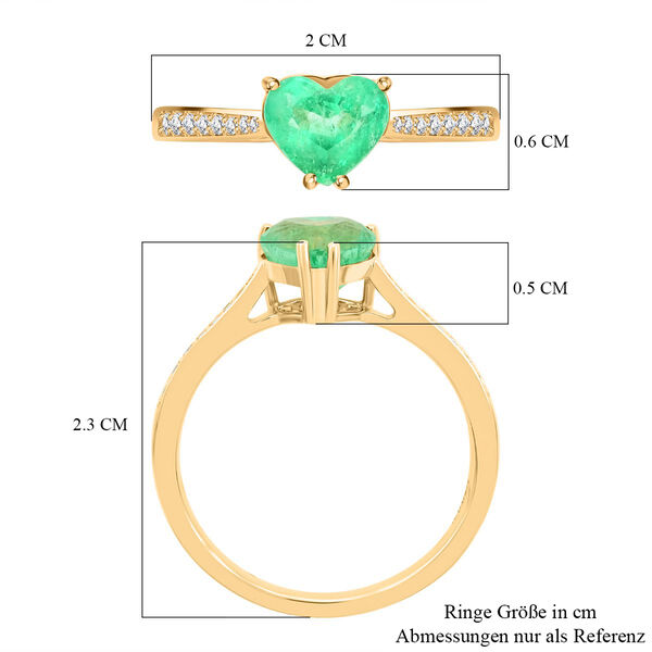 ILIANA AAA Kolumbianischer Smaragd und Diamant Ring in 750 Gold - 1,7 ct. image number 5