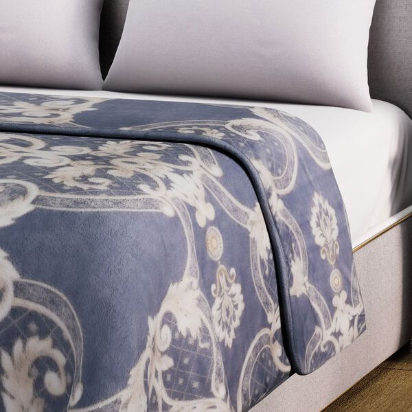 Flanell Decke, dunkelgrau image number 2