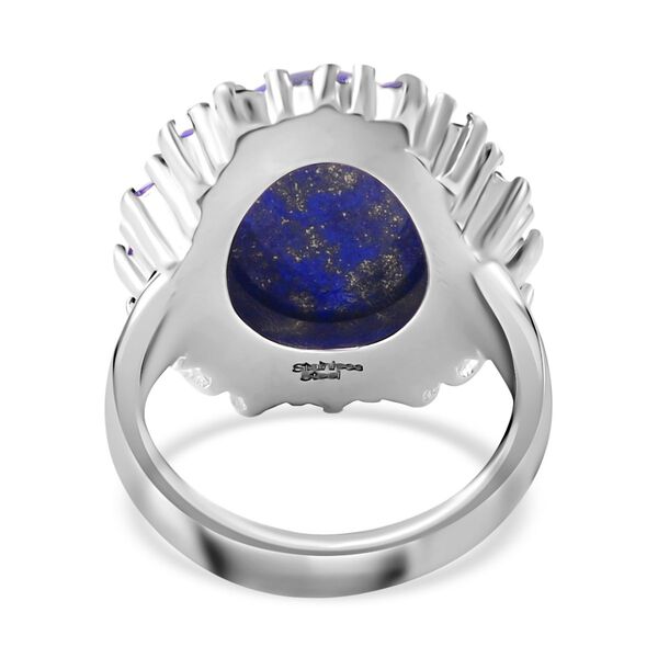 Lapislazuli, Blauer Kristall Ring, 316L Edelstahl, (Größe 16.00), ca. 5.00 ct image number 6