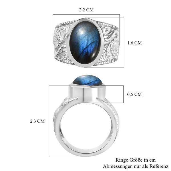 AAA Labradorit Ring - 6,74 ct. image number 5