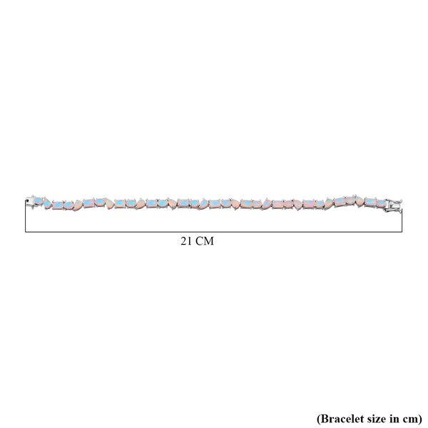 AA Nat&uuml;rlicher, &auml;thiopischer Welo Opal Armband ca. 20 cm 925 Silber Rhodiniert ca. 9,89 ct. image number 4