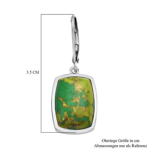 Grüne Türkis-Ohrringe  - 12,15 ct. image number 6