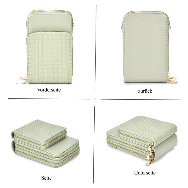 Moderne Umhängetasche mit RFID-Schutz, pastellgrün image number 2