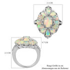 Natürlicher Äthiopischer Opal und Zirkon Ring 925 Silber Platin-Überzug (Größe 16.00) ca. 2,49 ct image number 6
