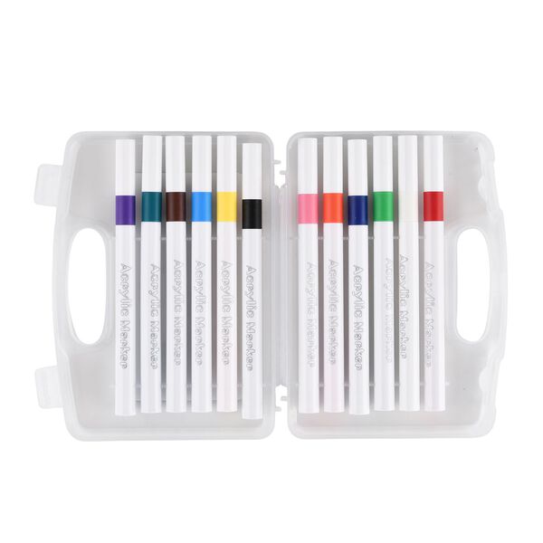 4er-Set Malset mit Acrylmarkern und Aufbewahrungsbox, Vogel-, Schmetterlings- und Flamingo-Skizzen image number 6