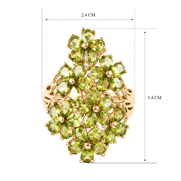 EVER TRUE Peridot Ring 950 Kupfer (Gr&ouml;&szlig;e 19.00) ca. 5,31 ct image number 5