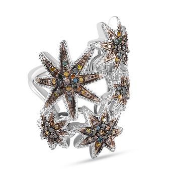 GP Celestial Kollektion - Mehrfarbiger Diamant Ring, 925 Silber platiniert (Gr&ouml;&szlig;e 16.00) ca. 0,50 ct