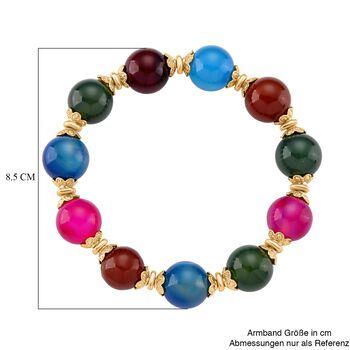 Flexibles, mehrfarbiges Achat Armband - 190 ct.
