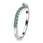 AAA Kagem Sambischer Smaragd Ringe 925 Silber rhodiniert (Größe 18.00) ca. 0.26 ct image number 2