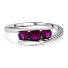 Roter Zirkonia Ring 925 Silber rhodiniert (Größe 21.00)
