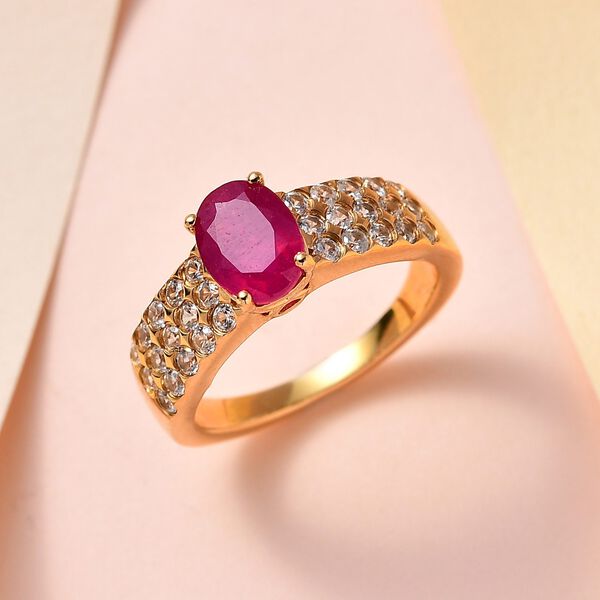 Afrikanischer Rubin und Zirkon Ring - 2,83 ct. image number 1