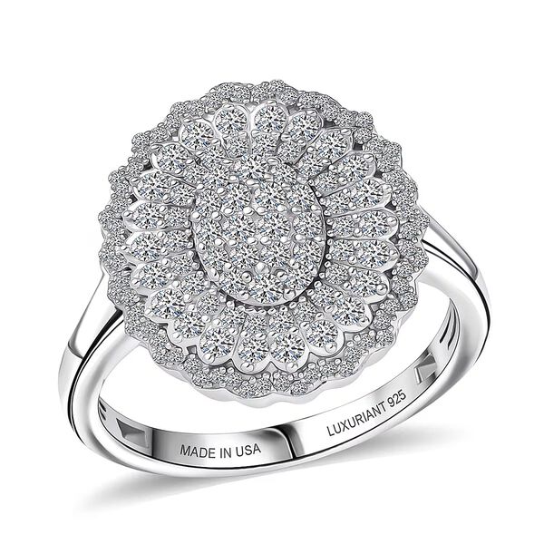 LUXURIANT DIAMOND - Lab Grown Diamant SI-GH Ring 925 Silber Rhodiniert (Gr&ouml;&szlig;e 18.00) (10-15 Werktage Lieferzeit) ca. 1.00 ct