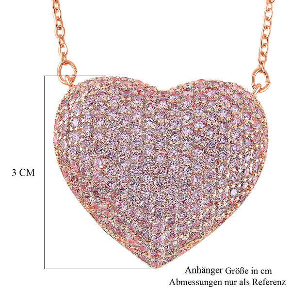 Rosa Zirkonia 50+5cm Halskette image number 6