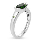 Natürlicher Chromdiopsid Ring 925 Silber platiniert  ca. 0,98 ct image number 4