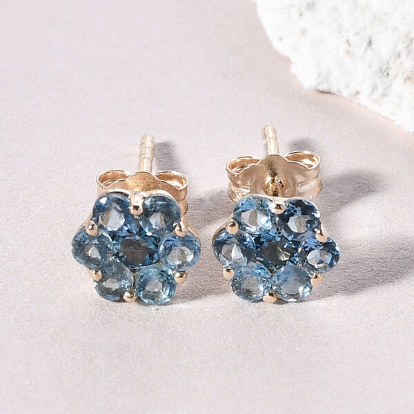 AA Santamaria Aquamarin-Ohrstecker, 375 Gelbgold ca. 0.56 ct image number 2