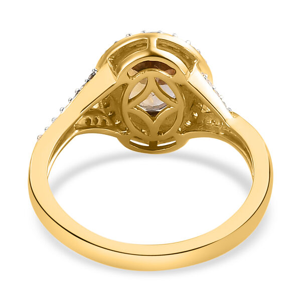 Premium goldener Tansanit und Diamant-Ring, 585 Gold  ca. 1,45 ct image number 6