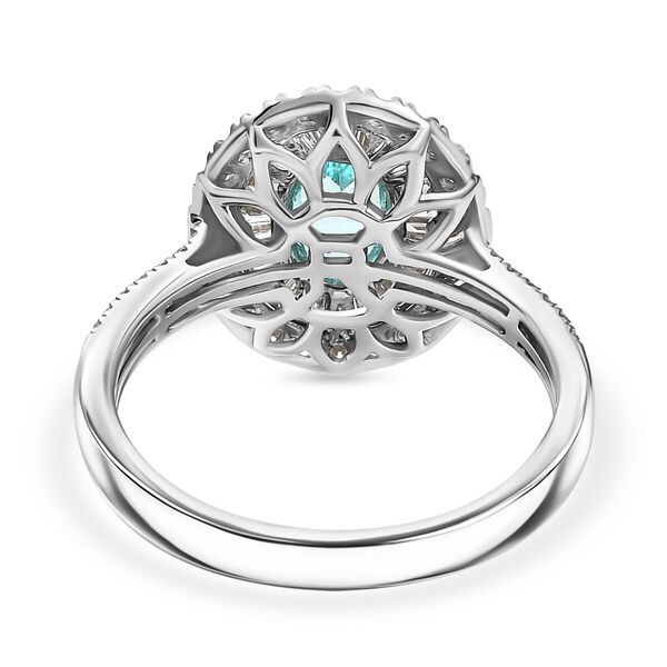 RHAPSODY zertifiziert und geprüft AAAA Paraiba Turmalin und VS-EF Diamant Ring in 950 Platin - 2,08 ct. image number 4
