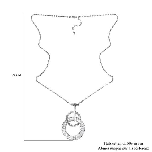 Weißer Kristall Halskette, ca. 70 cm image number 5