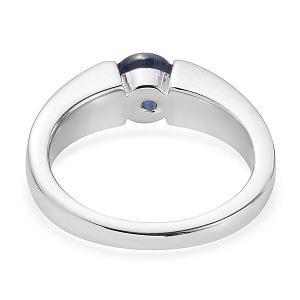 Masoala Saphir-Solit&auml;r-Ring, 925 Silber platiniert, 0,80 ct. image number 4