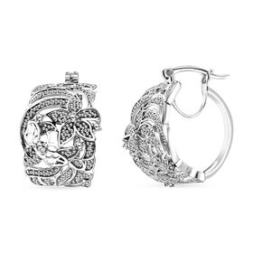 Weißer Diamant Ohrringe Messing