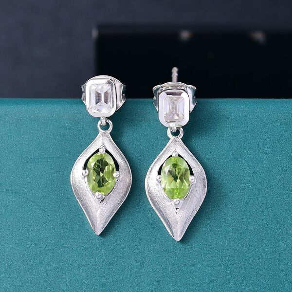 Peridot und Zirkon Ohrringe - 1,61 ct. image number 1