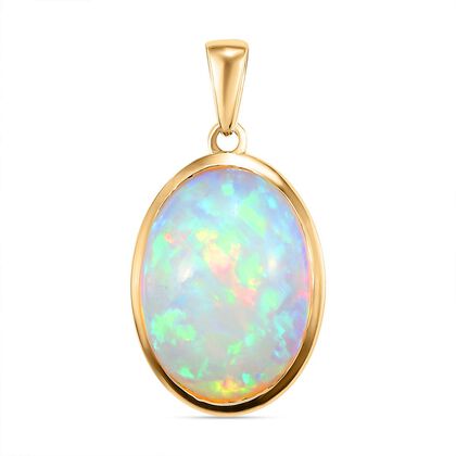 AAAA nat&uuml;rlicher, &auml;thiopischer Opal-Anh&auml;nger, 585 Gelbgold ca. 9,03 ct