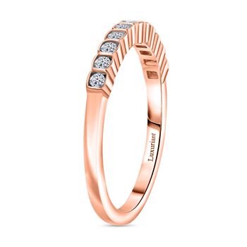 LUXURIANT DIAMOND - Lab Grown Diamant SI-GH Ring 925 Silber 750 Ros&eacute;gold Vermeil (Gr&ouml;&szlig;e 17.00) ca. 0.25 ct