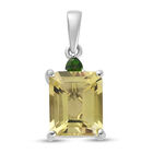 Ouro Verde Quarz und Chromdiopsid Anhänger in Silber, 4,79 ct. image number 0