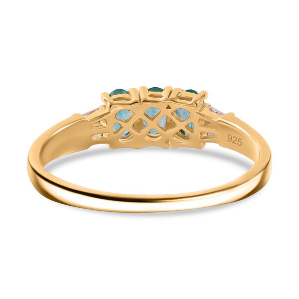 AA Kagem sambischer Smaragd und Moissanit Ring - 0,77 ct. image number 3