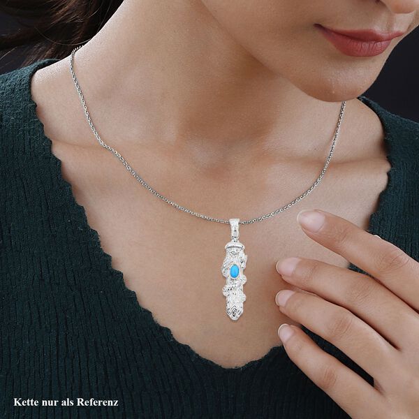 Royal Bali Kollektion - Sleeping Beauty Türkis-Anhänger - 0,40 ct. image number 2