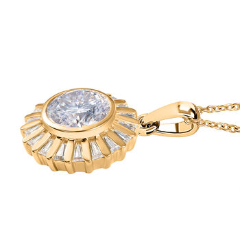 Moissanit Anh&auml;nger mit 50cm Kette - 6,68 ct.