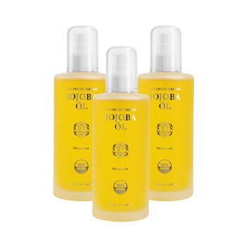 SQIN Botanicals 3er-Set Kaltgepresstes, nat&uuml;rliches Jojoba&ouml;l, 200ml