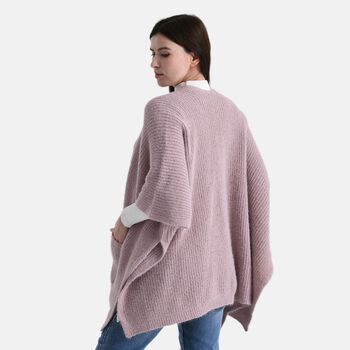 Cardigan im Casual-Chic mit offenen Seiten und Taschen, Einheitsgr&ouml;&szlig;e, Lila