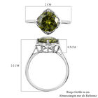 LUSTRO STELLA Peridot Zirkonia Ring 925 Silber platiniert  ca. 3,35 ct image number 6