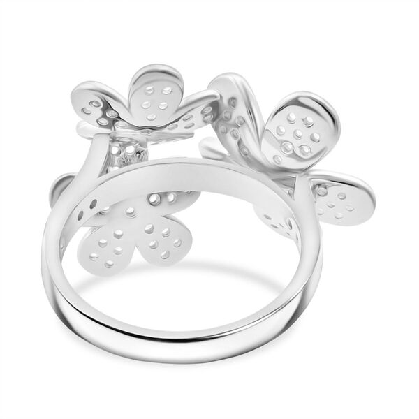 Lustro Stella Weißer Zirkonia Ring 925 Silber rhodiniert (Größe 17.00), image number 5