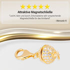 TOUCH und LOCK 3er-Set- Zirkonia Magnetverschluss in vergoldetem Silber image number 1