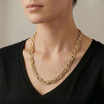 Eisen Gelb Halskette ca. 53.25 cm ca. 41,40g