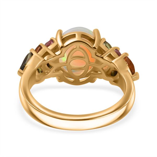 AA natürlicher, äthiopischer Welo Opal, Zirkon und Multi-Turmalin-Ring - 2,70 ct. image number 7