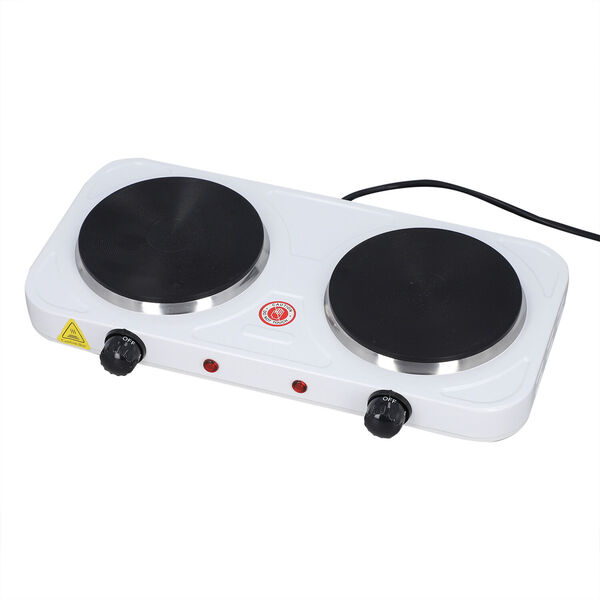 HOMESMART: Doppelkochplatte, 2000 Watt, Wei&szlig;&nbsp; image number 2