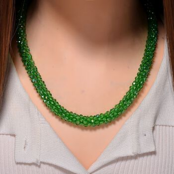 Gr&uuml;ne Magie Farbe Kristall-Halskette, 50+5 cm