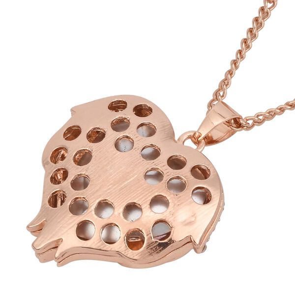 2er Set - Glas, Kristall Anhänger mit Kette und Ohrringe, Rosa image number 4