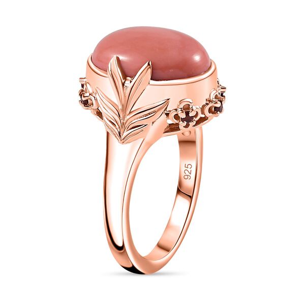 AAA Oregon Pfirsich Opal und Mosambik Granat Ring - 4,07 ct. image number 5