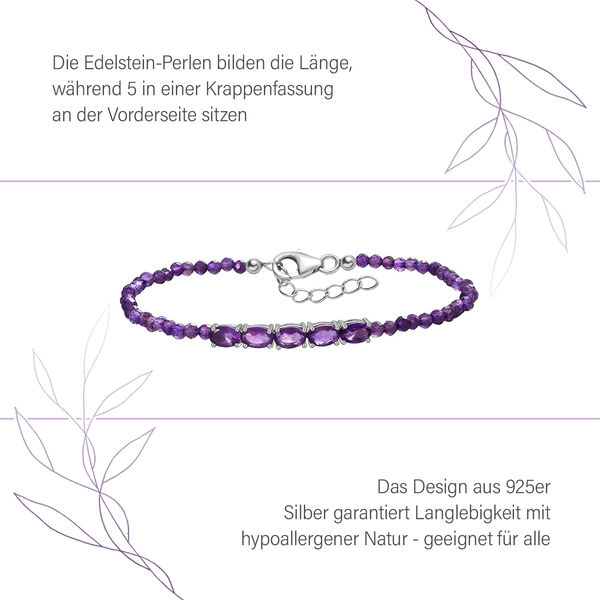 Eternity afrikanisches Amethyst-Armband image number 7