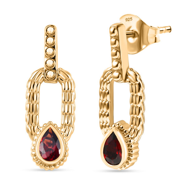 EVER TRUE Roter Granat Ohrringe Nickelfreies Messing ca. 1.05 ct