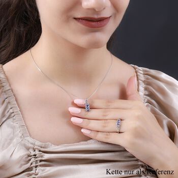 2er-Set - AA Tansanit Schmuckset - 1,33 ct.