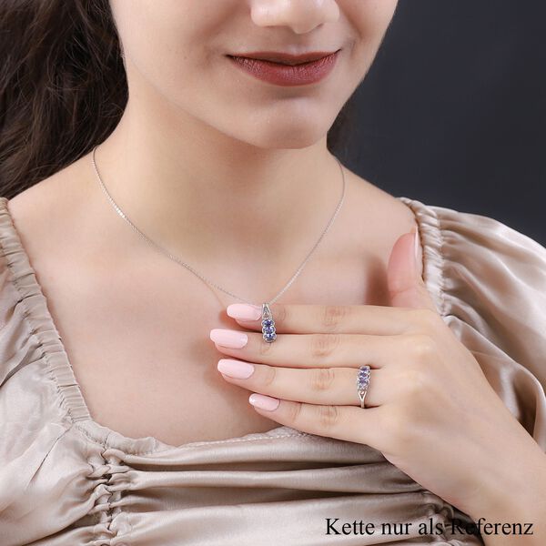 2er-Set - AA Tansanit Schmuckset - 1,33 ct. image number 3