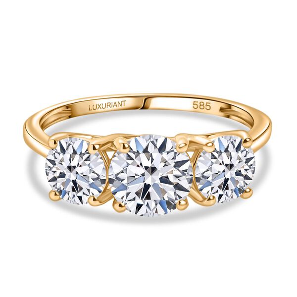 Lab Grown Diamant VS-EF Ring 585 Gold (Größe 17.00) ca. 2,09 ct image number 0