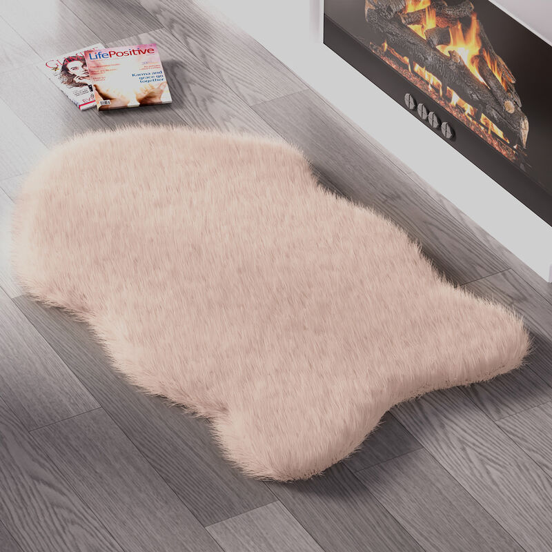 Premium Selektion: superweicher Teppich aus langem Kunstfell, 100x180 cm, beige image number 0