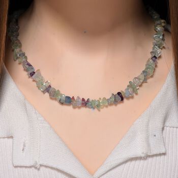 Mehrfarbige Fluorit Kette, 76 cm ca. 320.00 ct