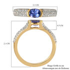 AA Tansanit und Zirkon-Ring, 925 Silber Gelbgold Vermeil  ca. 0,86 ct image number 6